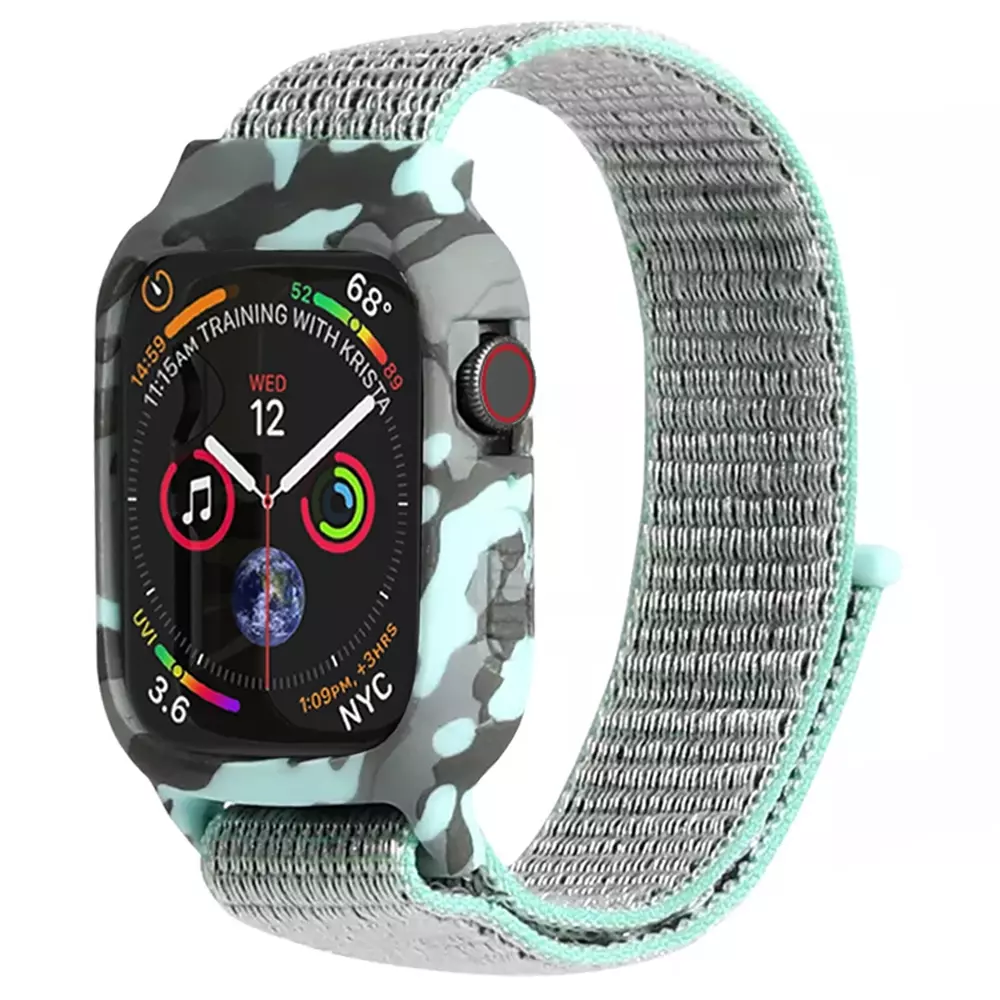 Microsonic Apple Watch Series 7 41mm Kordon Camouflage Armor Pro