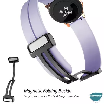 Microsonic Amazfit Active Kordon Ribbon Line Beyaz