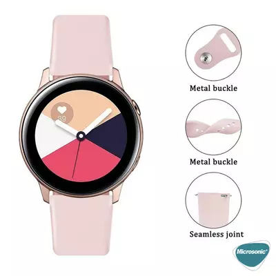 Microsonic Amazfit Balance Silicone Sport Band Rose Gold