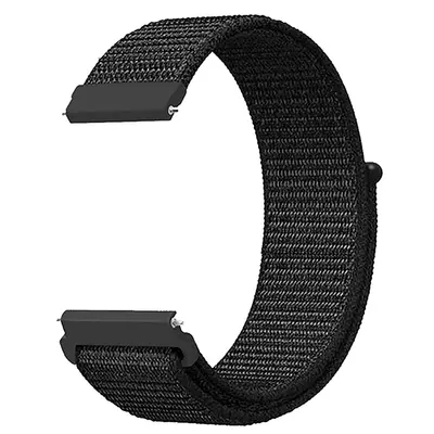 Microsonic Amazfit Bip 3 Hasırlı Kordon Woven Sport Loop Siyah