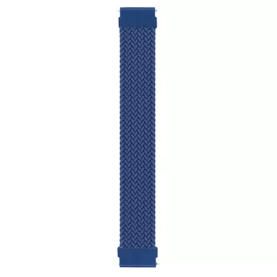 Microsonic Amazfit Bip 5 Kordon, (Large Size, 165mm) Braided Solo Loop Band Lacivert