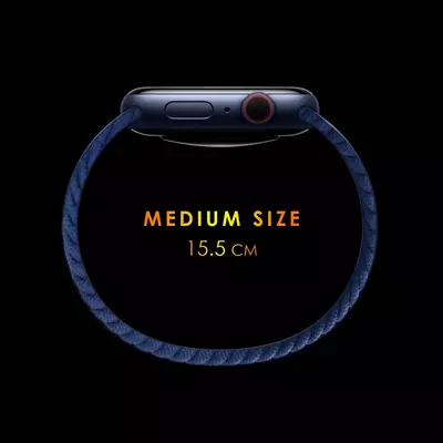 Microsonic Amazfit Bip 5 Kordon, (Large Size, 165mm) Braided Solo Loop Band Siyah