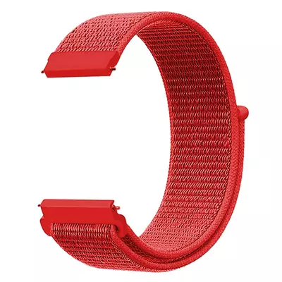 Microsonic Amazfit Cheetah (Round) Hasırlı Kordon Woven Sport Loop Kırmızı