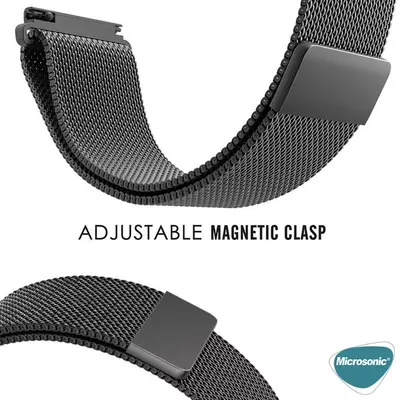 Microsonic Amazfit GTR 2 Classic 47mm Milanese Loop Kordon Siyah