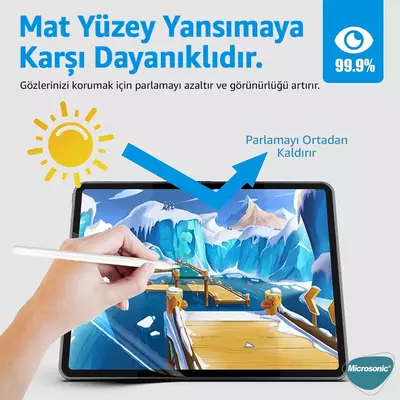 Microsonic Apple iPad Air 11 2024 (A2902-A2903) Paper Feel Kağıt Dokulu Mat Ekran Koruyucu