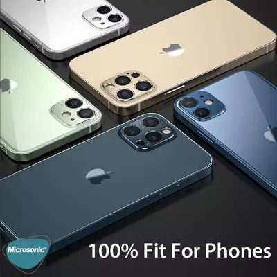 Microsonic Apple iPhone 12 Mini Kamera Lens Koruma Camı V2 Kırmızı