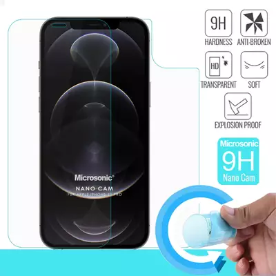 Microsonic Apple iPhone 12 Pro Ön + Arka Nano Cam Ekran Koruyucu