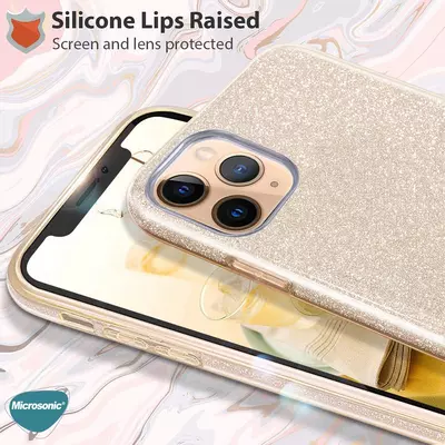 Microsonic Apple iPhone 14 Pro Kılıf Sparkle Shiny Siyah