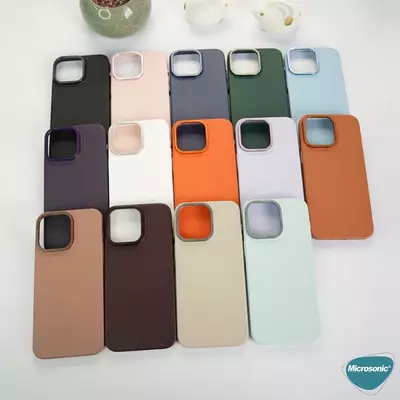 Microsonic Apple iPhone 15 Pro Kılıf Metalist Leather Mavi