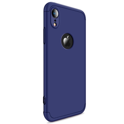 Microsonic Apple iPhone XR (6.1'') Kılıf Double Dip 360 Protective Lacivert