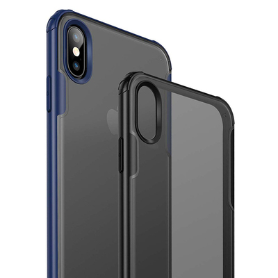 Microsonic Apple iPhone XS Kılıf Frosted Frame Siyah