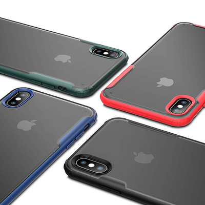 Microsonic Apple iPhone XS Kılıf Frosted Frame Siyah