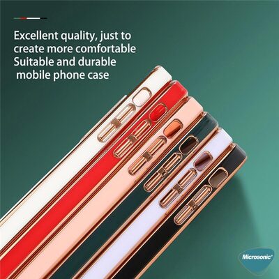 Microsonic Apple iPhone XS Kılıf Laser Plated Soft Lacivert