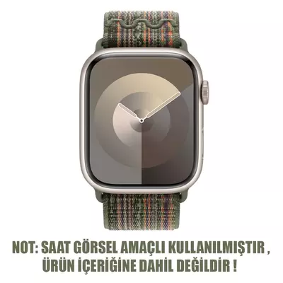 Microsonic Apple Watch Series 6 44mm Kordon Terra Sport Loop Koyu Yeşil