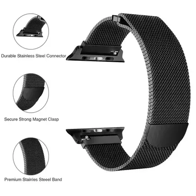 Microsonic Apple Watch Series 8 41mm Milanese Loop Kordon Lacivert