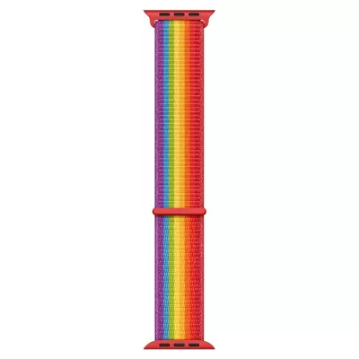 Microsonic Apple Watch Series 9 41mm Hasırlı Kordon Woven Sport Loop Pride Edition