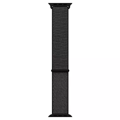 Microsonic Apple Watch Series 9 41mm Hasırlı Kordon Woven Sport Loop Siyah