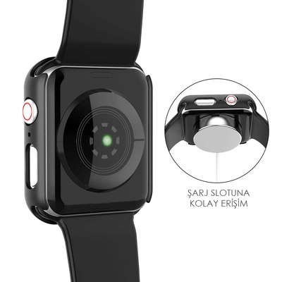 Microsonic Apple Watch Series 9 41mm Kılıf Matte Premium Slim WatchBand Kırmızı