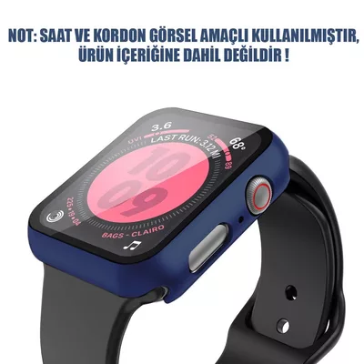 Microsonic Apple Watch Series 9 41mm Kılıf Matte Premium Slim WatchBand Lacivert