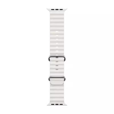 Microsonic Apple Watch Series 9 41mm Kordon Ocean Band Beyaz