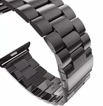 Microsonic Apple Watch Series 9 41mm Metal Stainless Steel Kordon Siyah