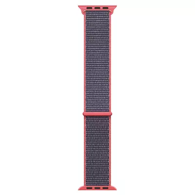 Microsonic Apple Watch Series 9 45mm Hasırlı Kordon Woven Sport Loop Koyu Pembe