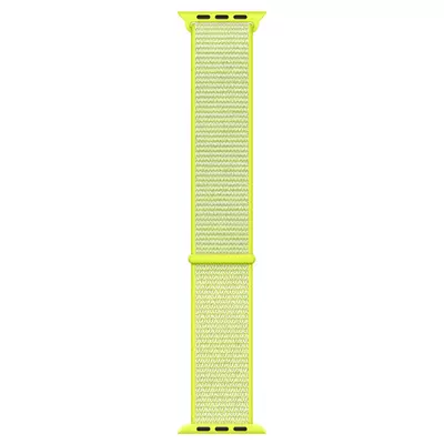 Microsonic Apple Watch Series 9 45mm Hasırlı Kordon Woven Sport Loop Sarı