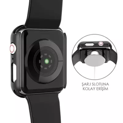 Microsonic Apple Watch Series 9 45mm Kılıf Matte Premium Slim WatchBand Lacivert