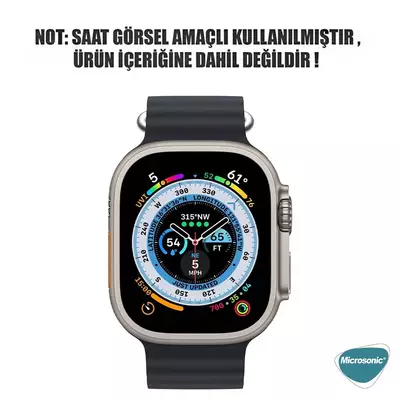 Microsonic Apple Watch Series 9 45mm Kordon Ocean Band Sarı