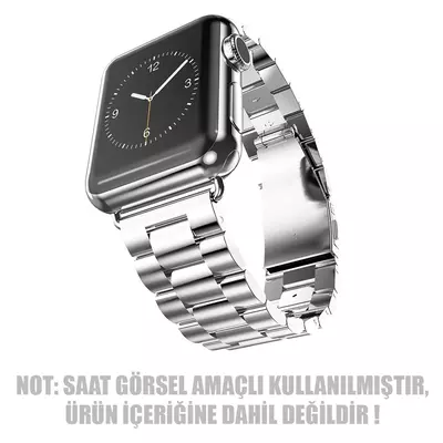 Microsonic Apple Watch Series 9 45mm Metal Stainless Steel Kordon Gümüş