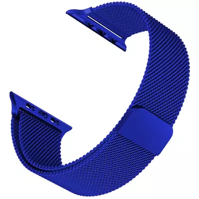 Microsonic Apple Watch Series 9 45mm Milanese Loop Kordon Lacivert