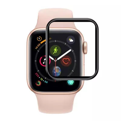 Microsonic Apple Watch Series 9 45mm Tam Kaplayan Temperli Cam Ekran Koruyucu Siyah