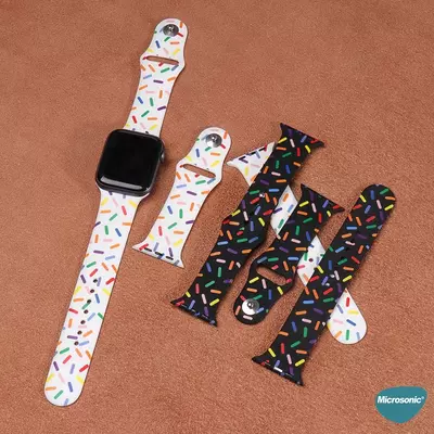 Microsonic Apple Watch Ultra 2 Silikon Kordon V2 Pride Edition Beyaz