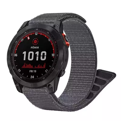 Microsonic Garmin Enduro / Enduro 2 Kordon UltraFit Hasırlı Woven Gri