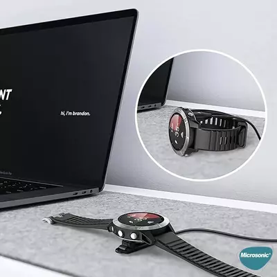 Microsonic Garmin Fenix 6S Solar Taşınabilir Şarj Dönüştürücü Adaptörü Type-C