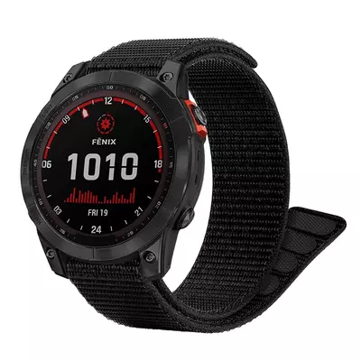 Microsonic Garmin Fenix 7 Kordon UltraFit Hasırlı Woven Siyah