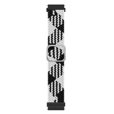 Microsonic Garmin Forerunner 55 Kordon Braided Loop Band Siyah Beyaz