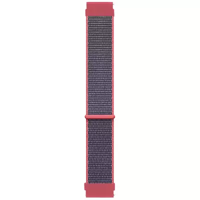 Microsonic Garmin Vivoactive 5 Hasırlı Kordon Woven Sport Loop Koyu Pembe