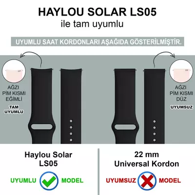 Microsonic Haylou Solar LS05 Silikon Kordon Lavanta Grisi