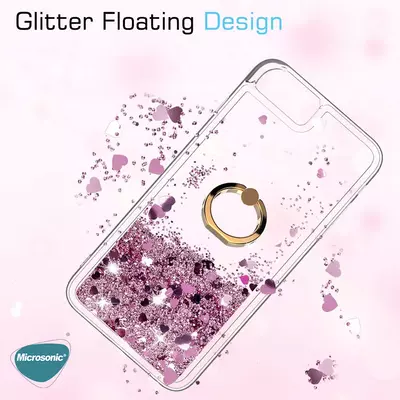 Microsonic Honor 50 Kılıf Glitter Liquid Holder Mor