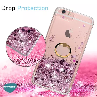 Microsonic Honor 50 Kılıf Glitter Liquid Holder Pembe