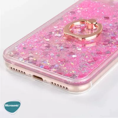 Microsonic Honor 90 Kılıf Glitter Liquid Holder Pembe