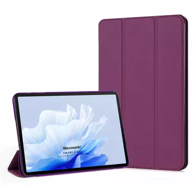 Microsonic Honor Pad X9 Kılıf Slim Translucent Back Smart Cover Mor