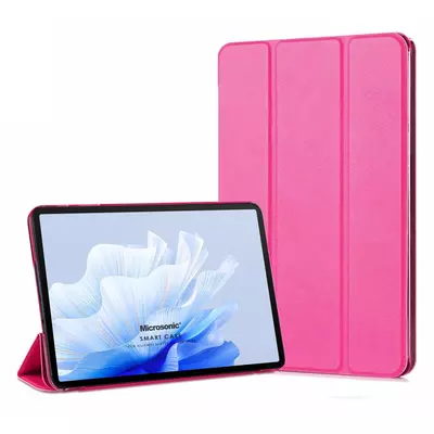 Microsonic Honor Pad X9 Kılıf Slim Translucent Back Smart Cover Pembe