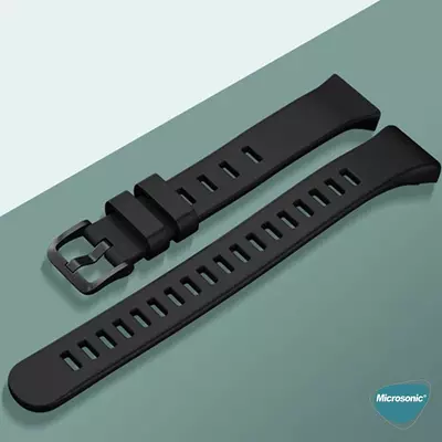 Microsonic Huawei Band 6 Kordon, Silicone Sport Band Turuncu