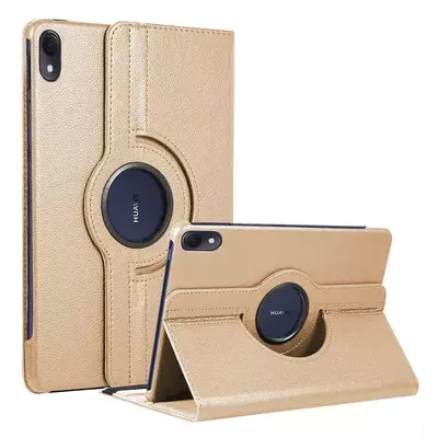 Microsonic Huawei MatePad Air Kılıf 360 Rotating Stand Deri Gold