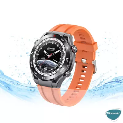 Microsonic Huawei Watch Ultimate Kordon, Silicone Sport Band Lacivert