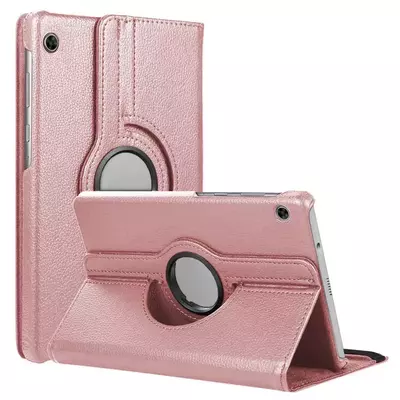 Microsonic Lenovo Tab M10 TB-X505F 10.1` Kılıf, (ZA4G0072TR) 360 Rotating Stand Deri Rose Gold