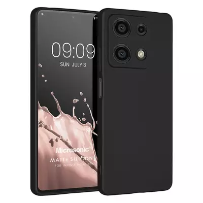 Microsonic Matte Silicone Infinix Note 30 Pro Kılıf Siyah