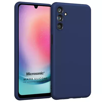 Microsonic Matte Silicone Samsung Galaxy A25 Kılıf Lacivert